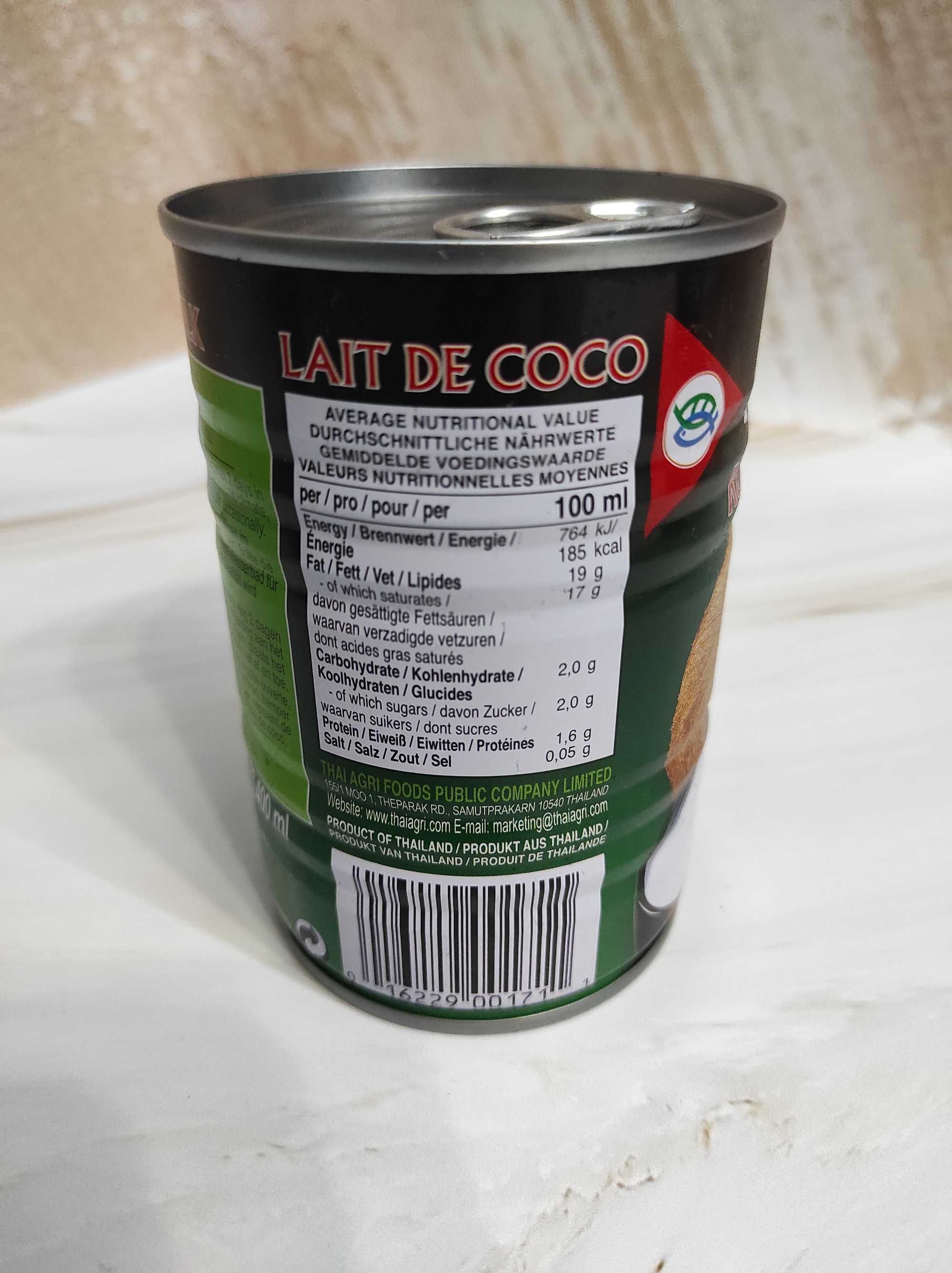 Молоко Кокосовое 400мл ж/б Aroy-d, кокосовые сливки
