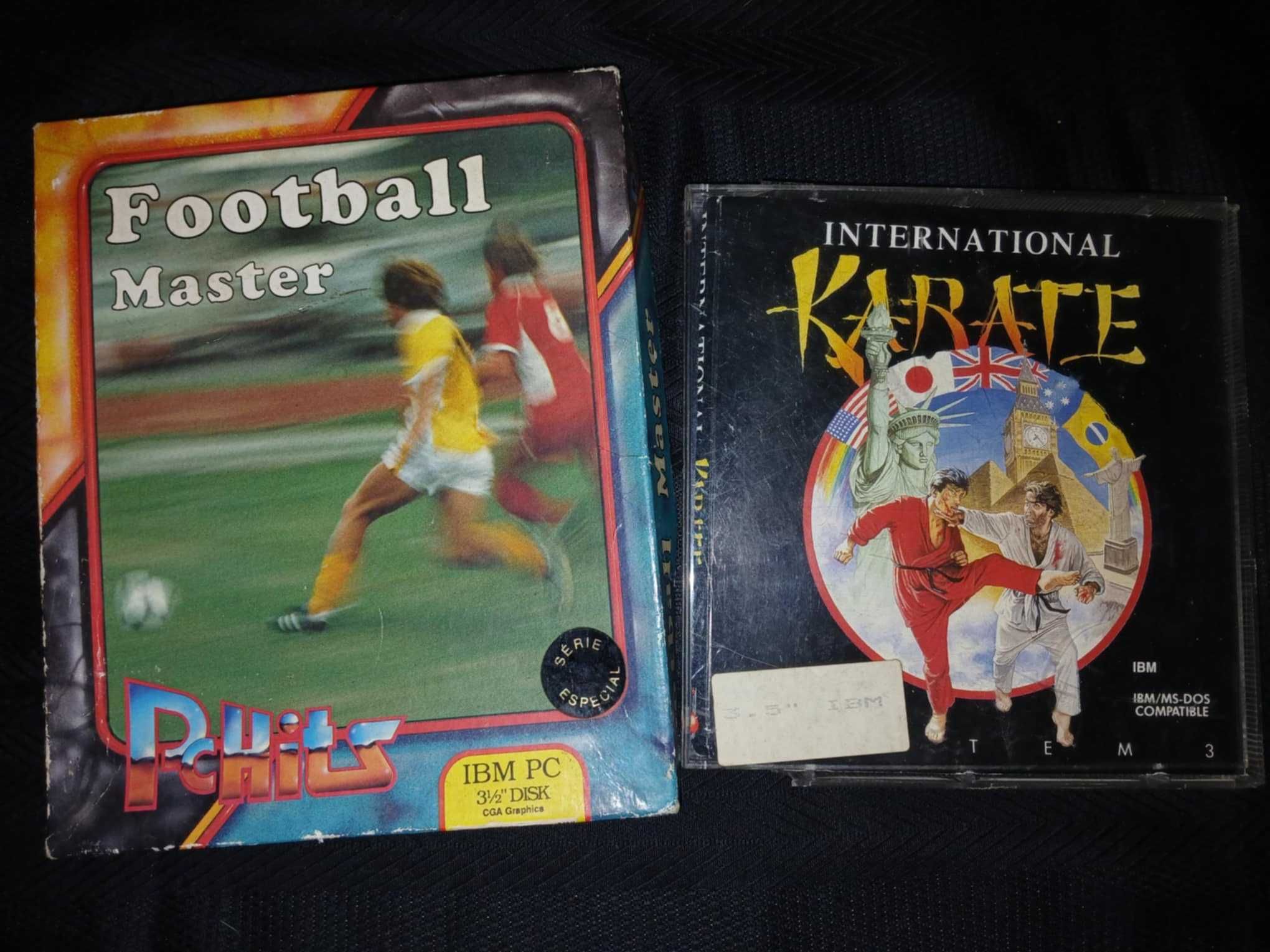 Raro Jogo disquete International Karate e Football Master IBM