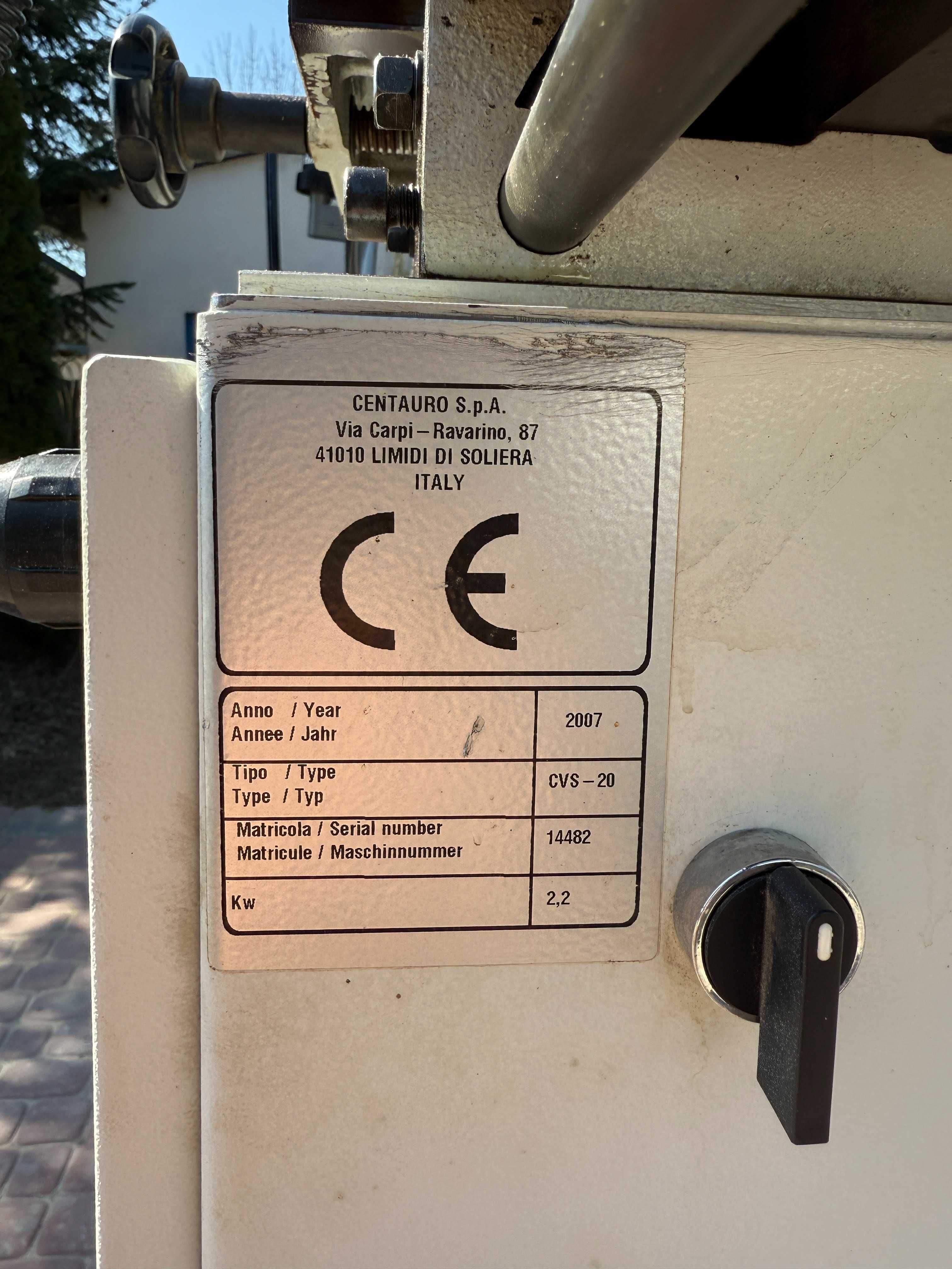 Dłutarka łańcuszkowa, dłuto, rozwiertak łańcuchowy CENTAURO CVS-20