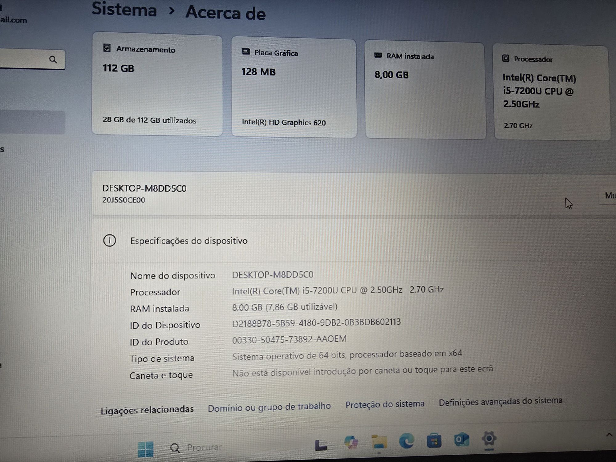Lenovo L470 i5 SSD c/NOVO. Troca/retoma. Windows 11