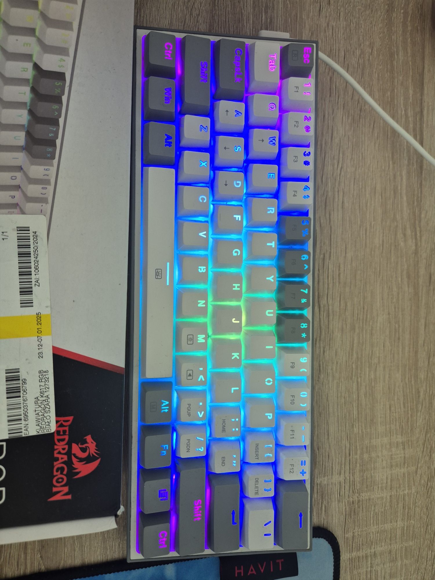 Klawiatura redragon k617 fizz komplet