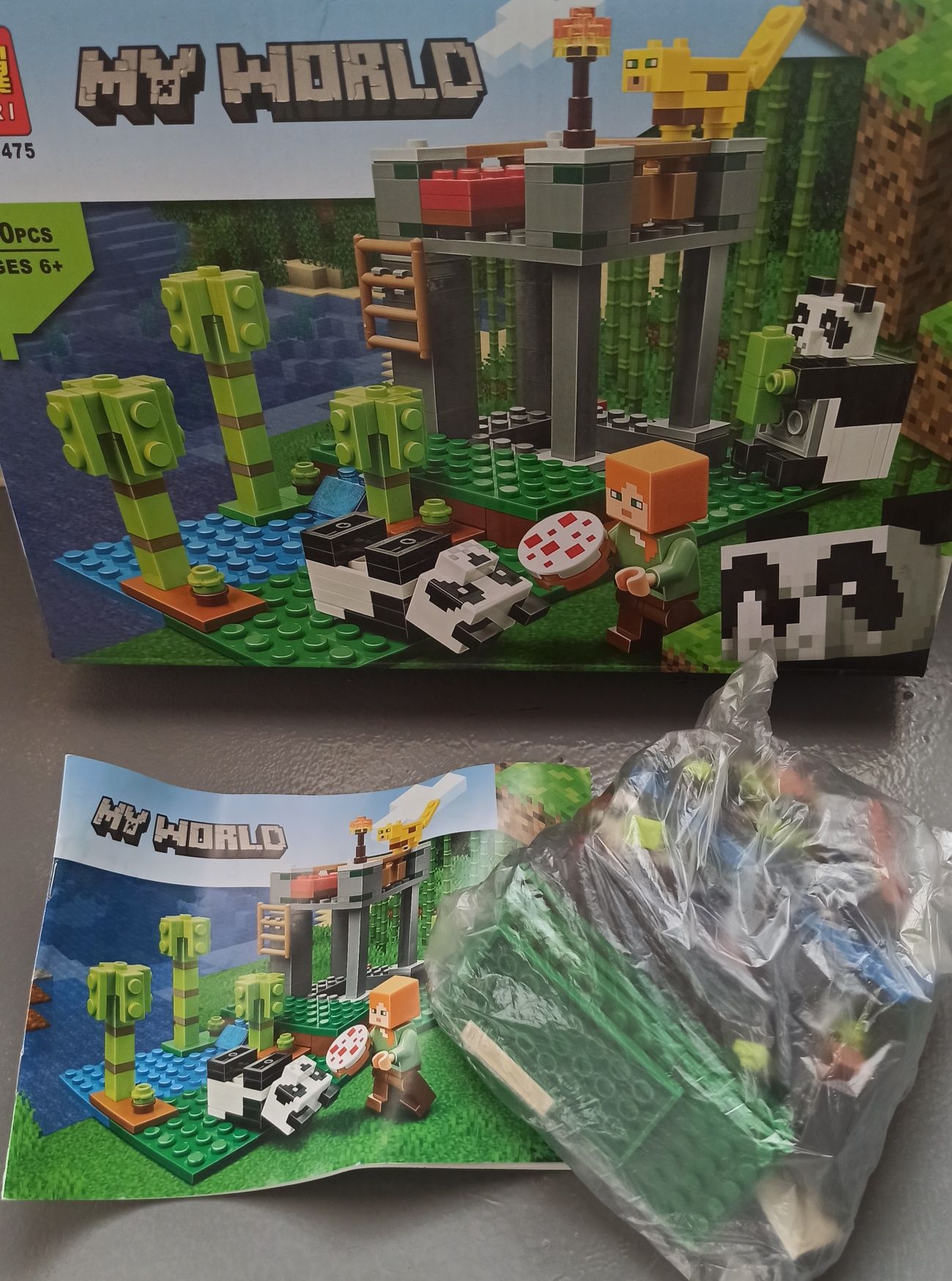 Конструктор Bela Minecraft 11475 Питомник панд, 210 д