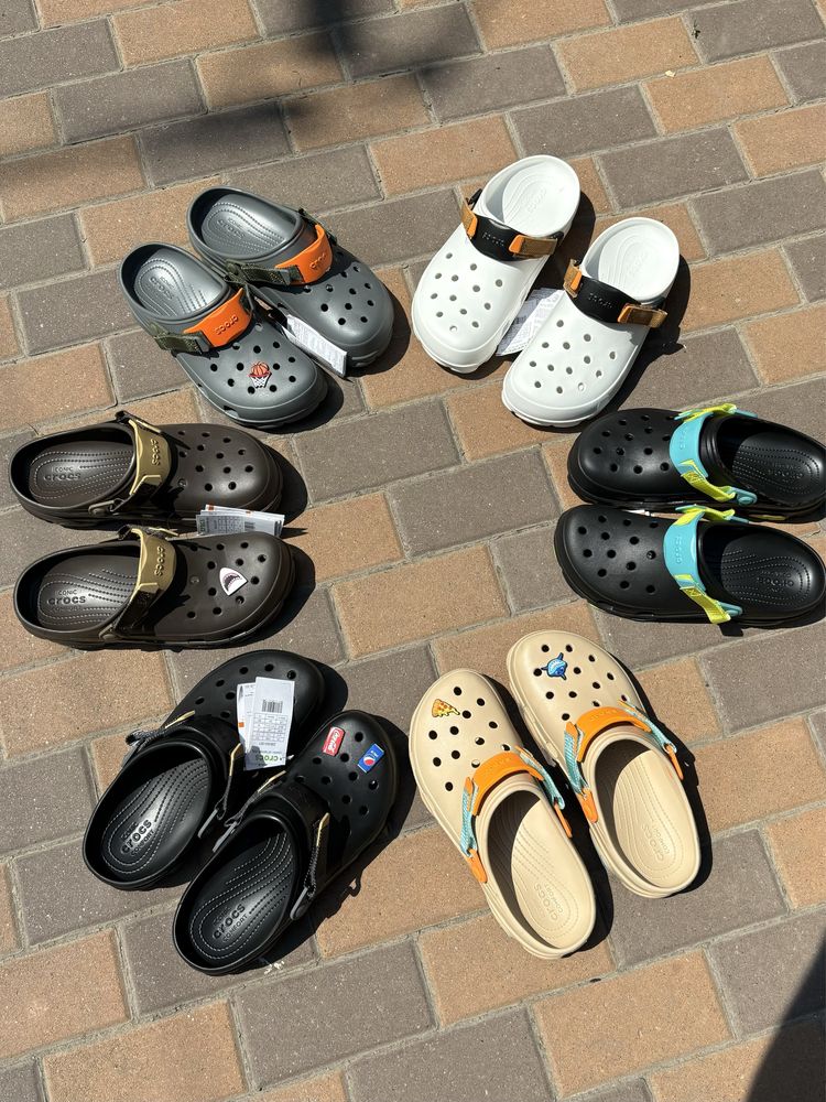 Crocs оригінал білі жіночі чоловічі крокси тапки літні sale
