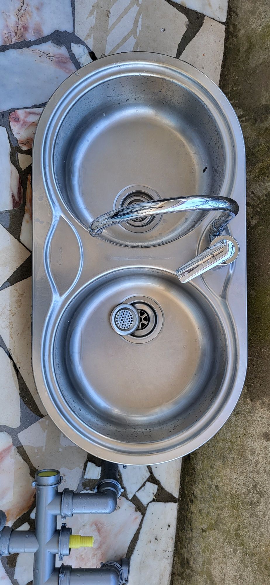 Lava Loiça em inox com torneira da grohe