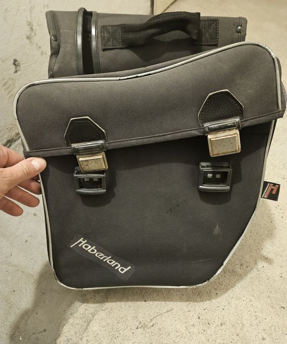 Torba sakwa haberland na bagażnik podwójne twarda rowerowa na rower