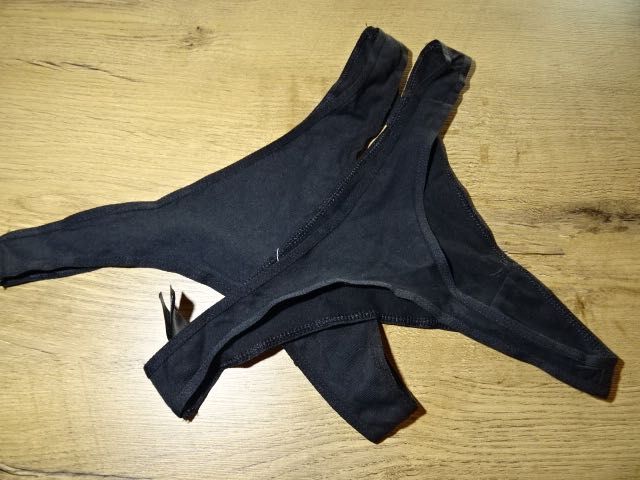 2x primark majtki stringi czarne nowe XS