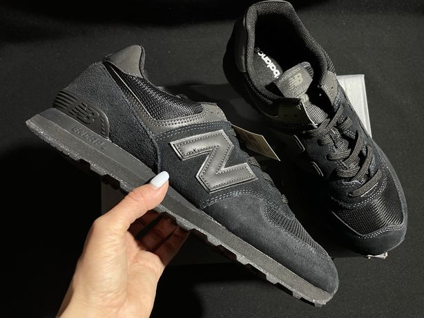 New balance 574 кроссовки оригинал черные с переработанного материала