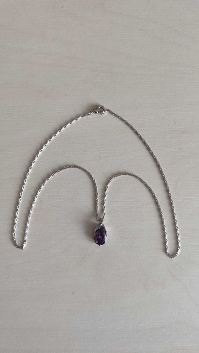 Naszyjnik fioletowa łezka