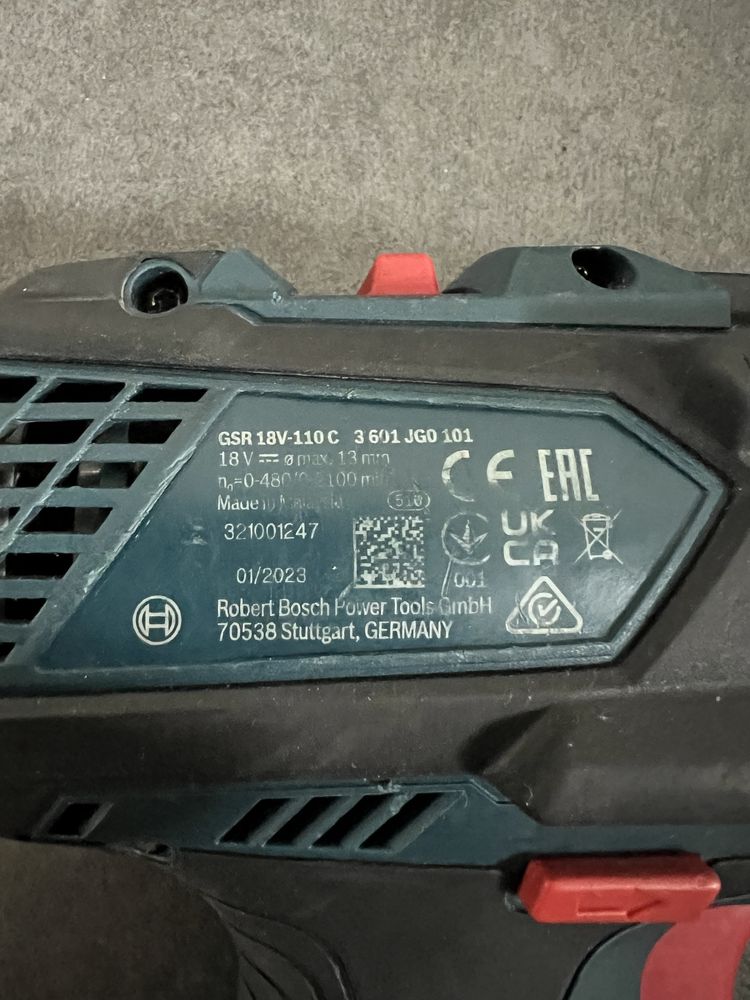 Безщітковий Акум. Шуруповерт Bosch GSR 18V-110 C