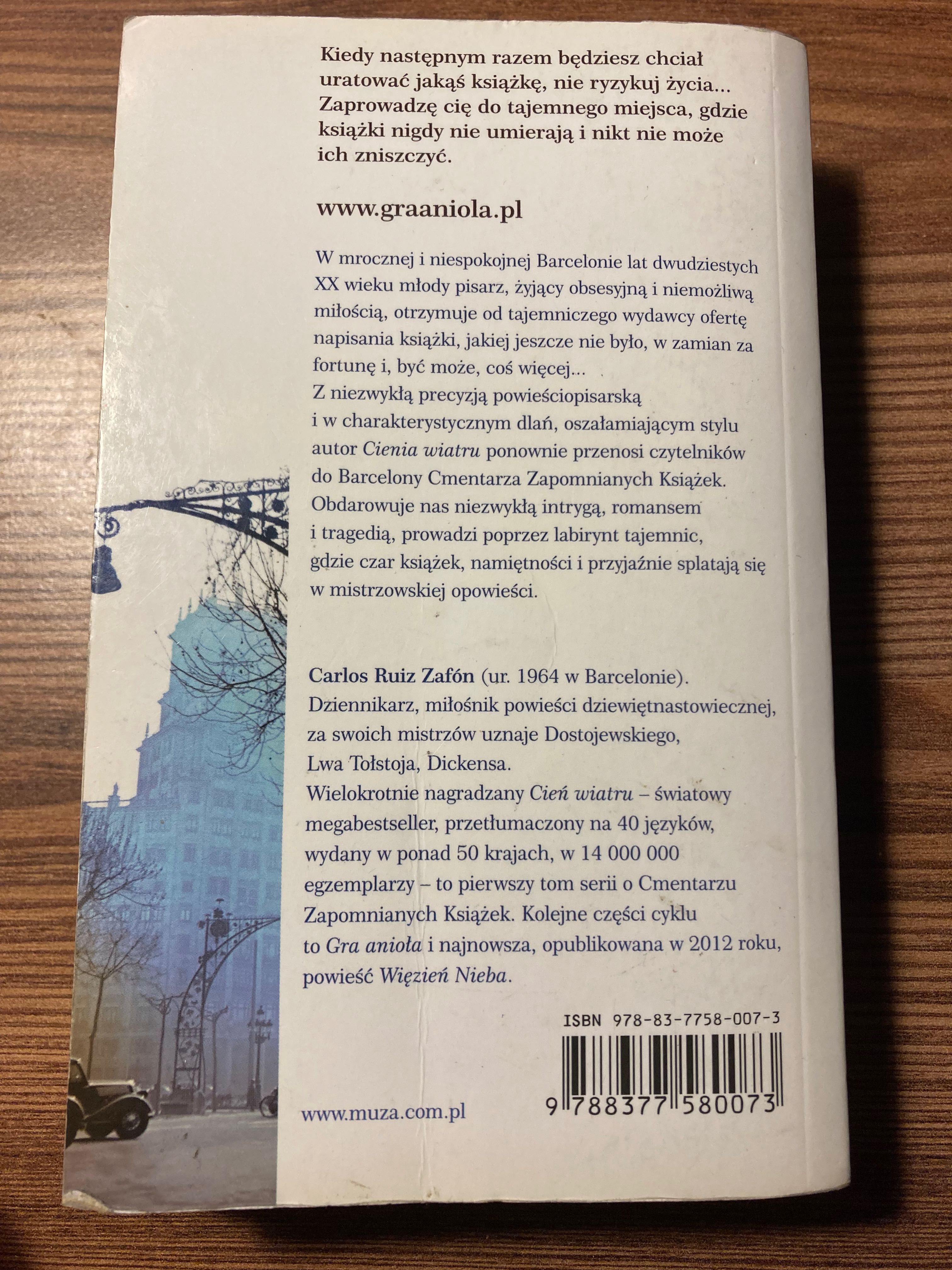 Gra Anioła Carlos Ruiz Zafon