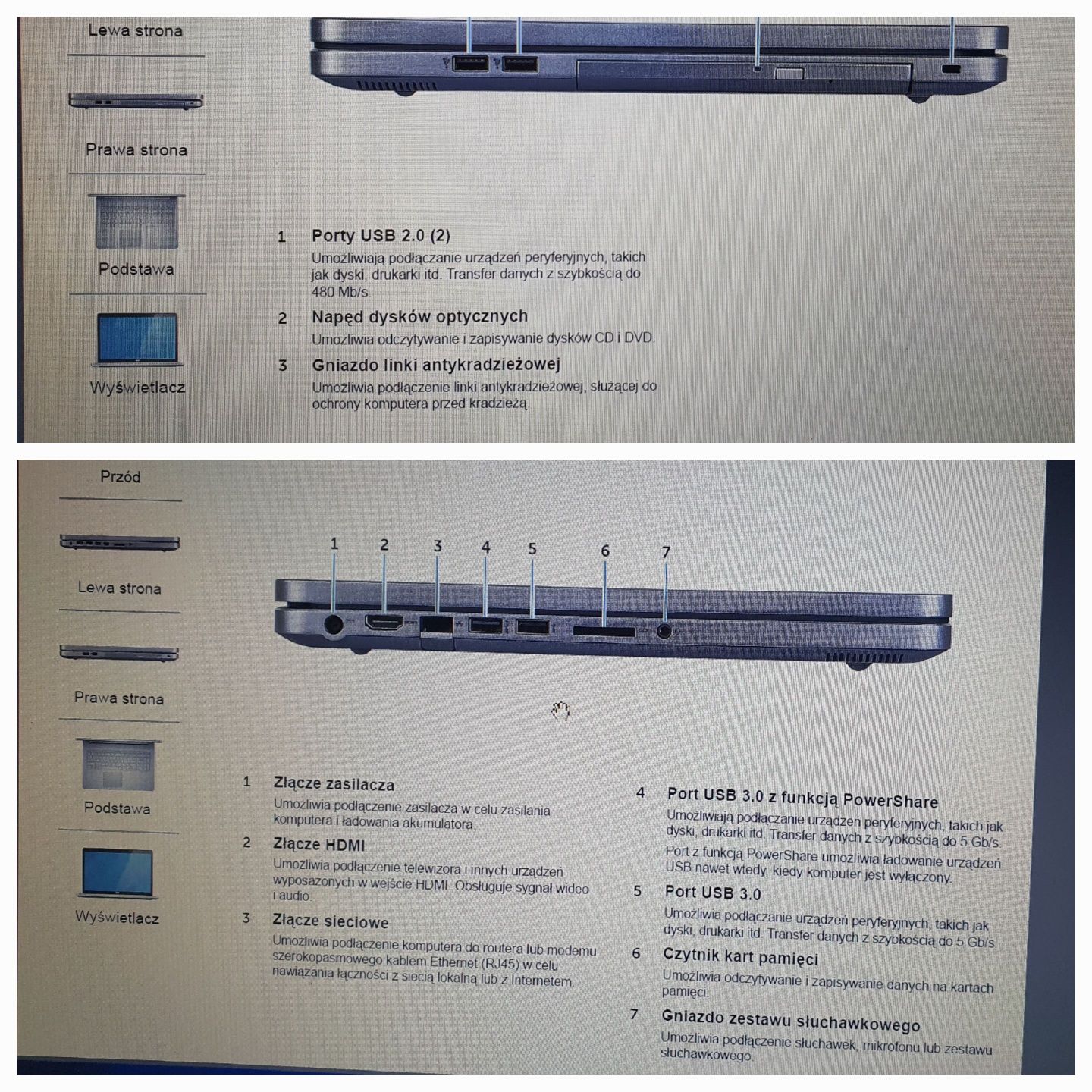 Ekran Dotykowy, RAM 16GB- Notebook, laptop Dell 7746, 17 cali.