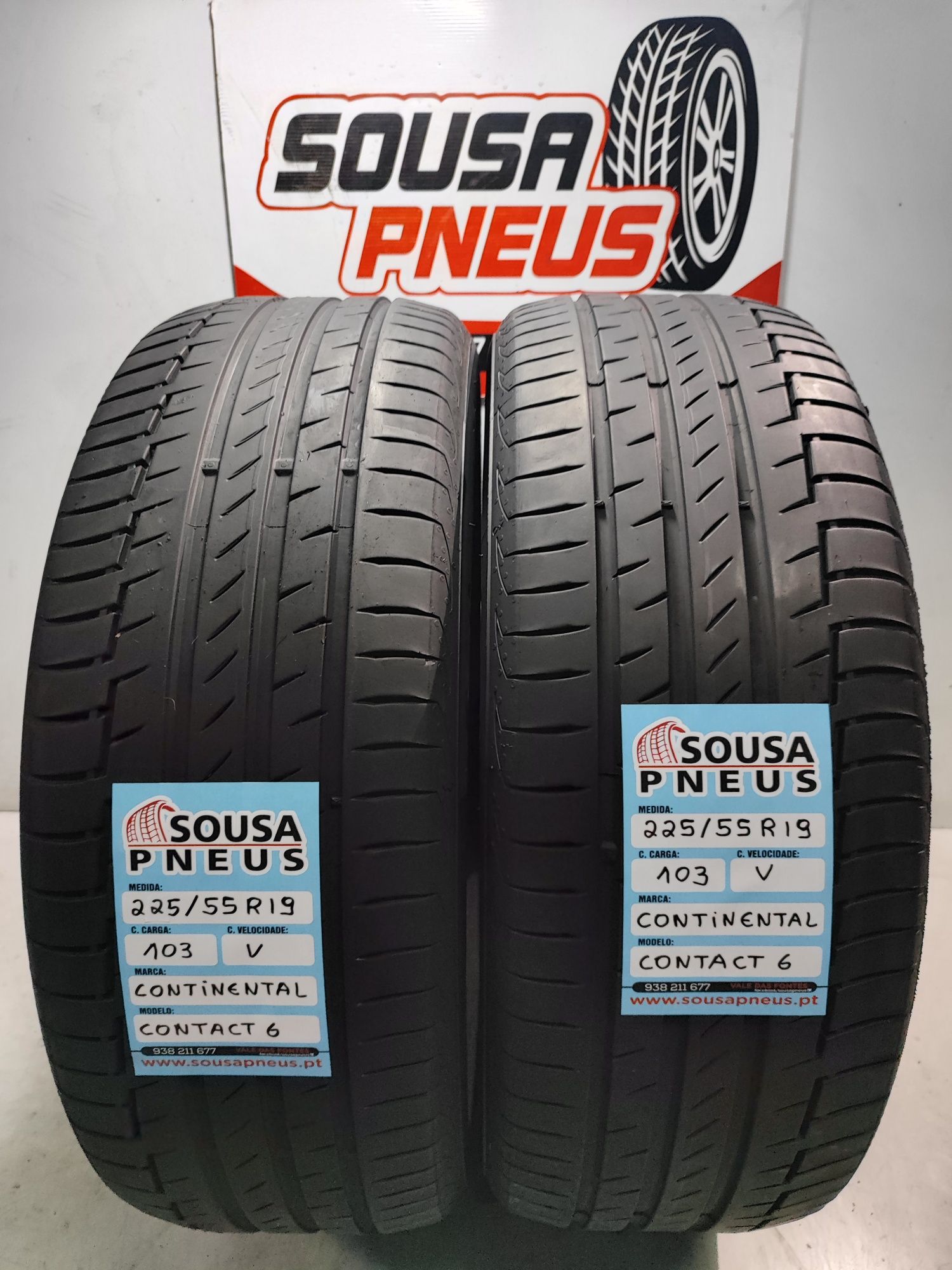 2 pneus semi novos continental 225/55R19  103V Oferta da Entraga