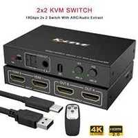 Kceve 18Gbps 2x2 Hdmi z wyjściem audio