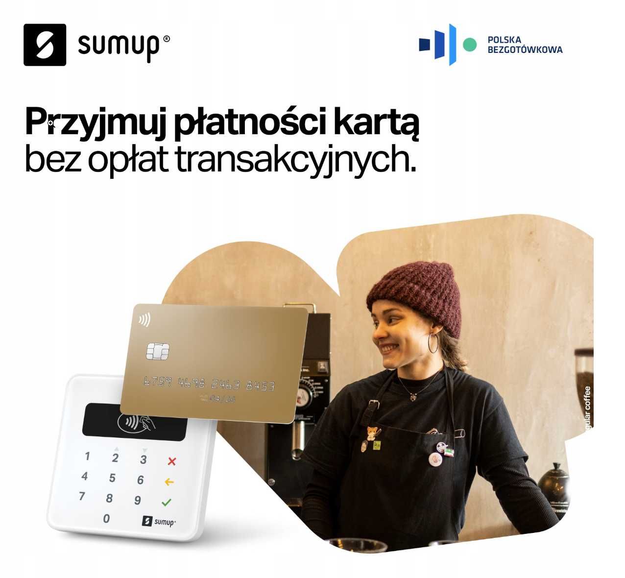 Terminal płatniczy SumUp Air ze stacją dokującą
