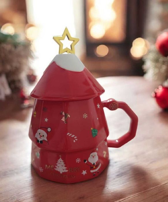 Caneca de natal com estrela