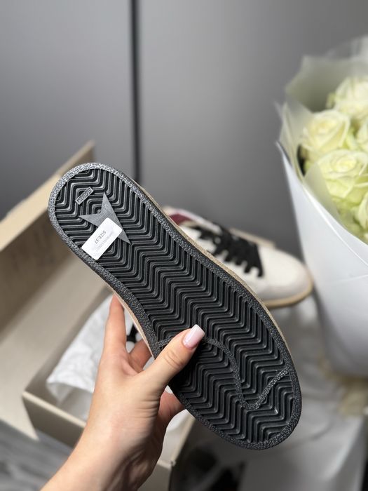 Кеди кеды кроссовки golden goose бургунди белые кроссовки