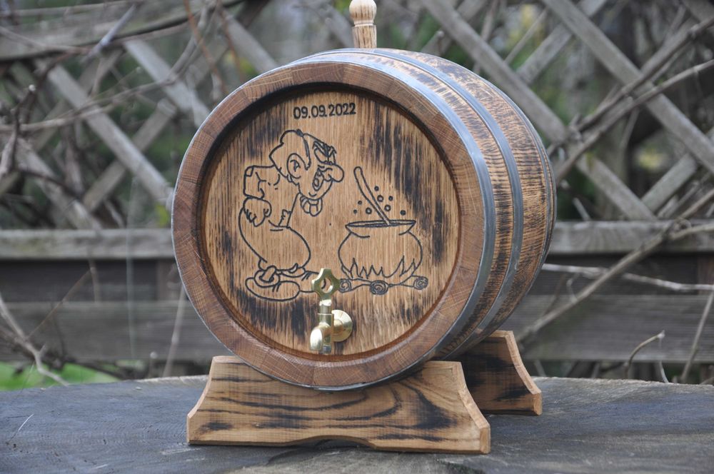 Beczka Dębowa 3L 4L 5L 10L 15L 20L Grawer Opalanie Na whisky bimber
