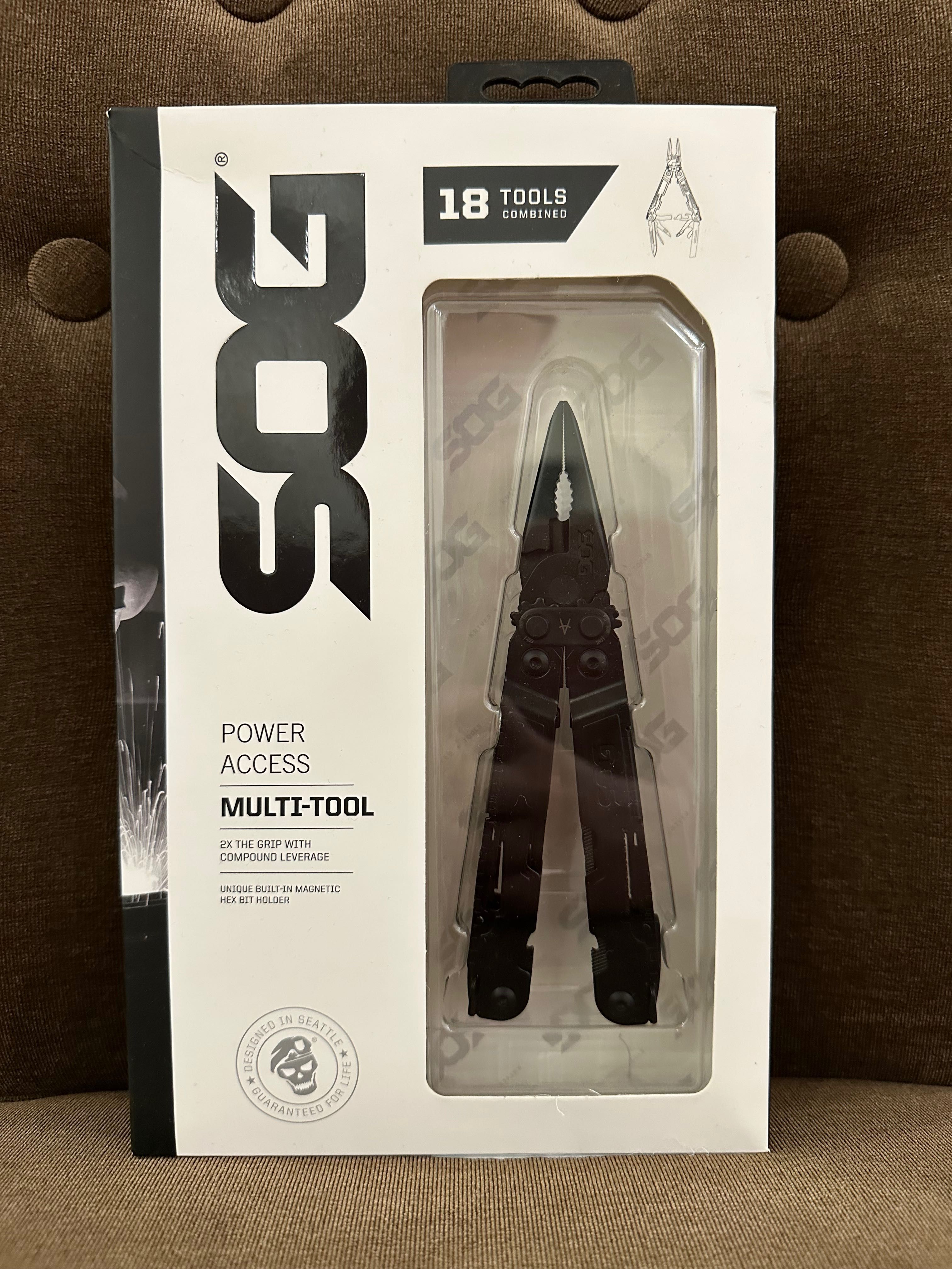 Мультитул Sog Power Access 18 in 1 Multitool чорний світлий