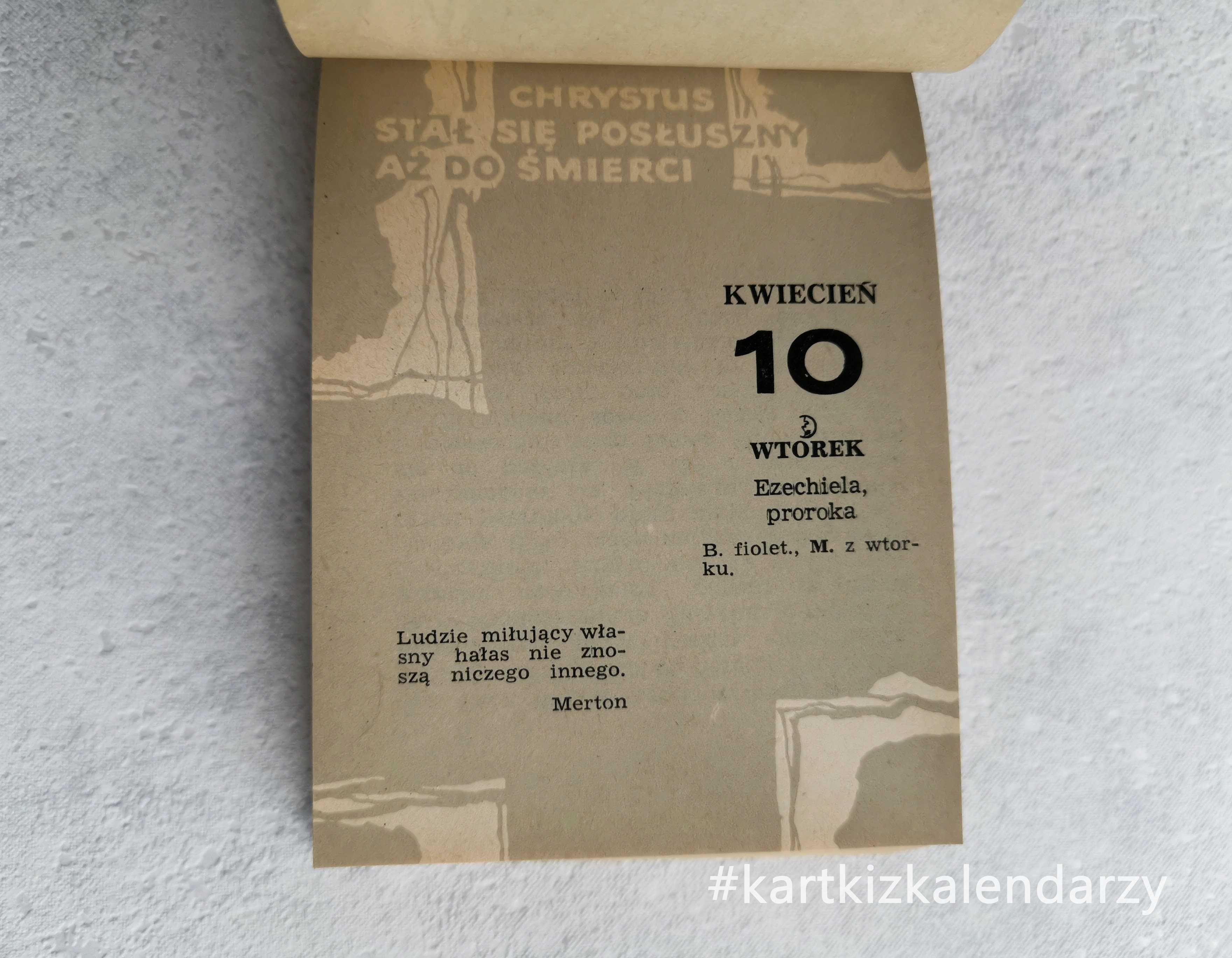 Kartka z kalendarza 1962 - 60 lat - 60 urodziny - #kartkizkalendarzy