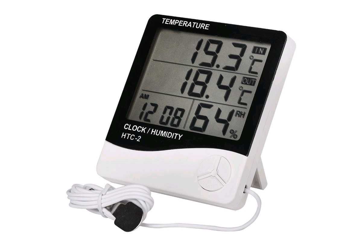 HTC-2 Будильник, вологомір, термометр + зовнішній термометр