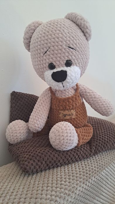 Miś Wojtek handmade rękodzieło dla dziecka na prezent