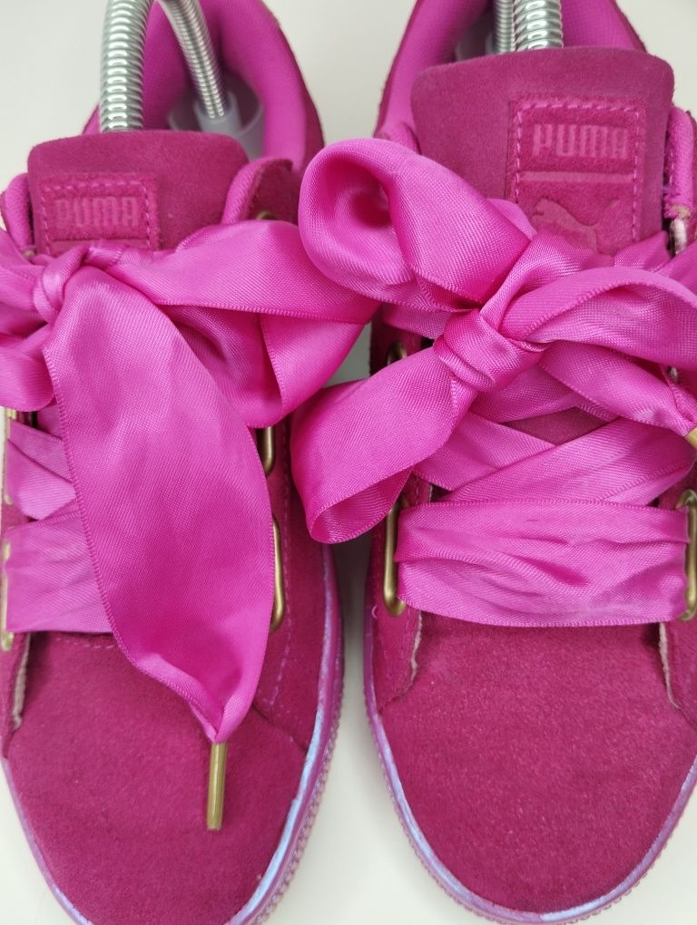 Жіночі оригінальні кросівки кеди Puma Suede Glitter  39-40(25см)