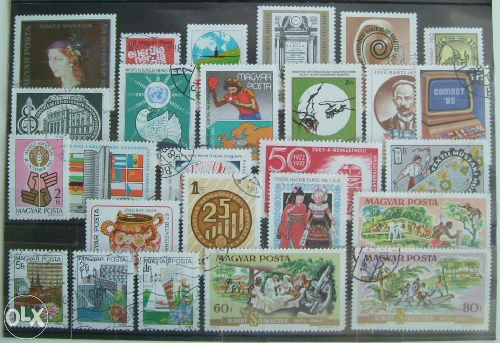 Lote de selos da Hungria