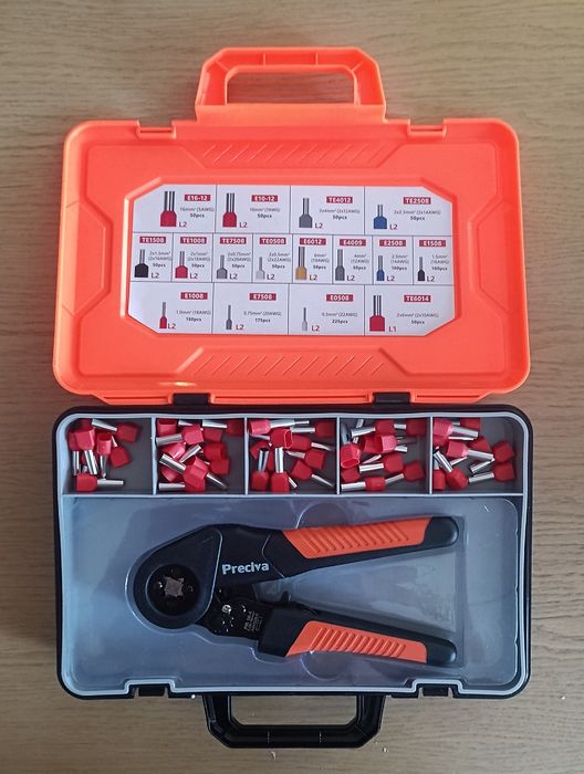 Szczypce zaciskarka do konektorów końcówek 0.08-16mm² Preciva