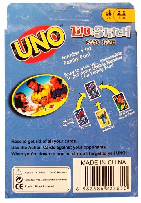 Karty UNO – Lilo & Stitch