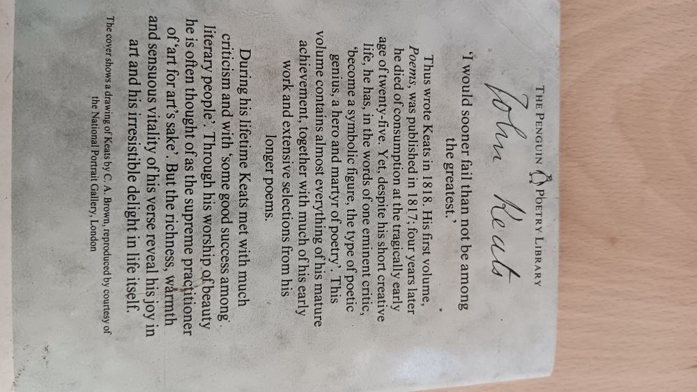 Keats, Poems Selected by J.E.Morpurgo