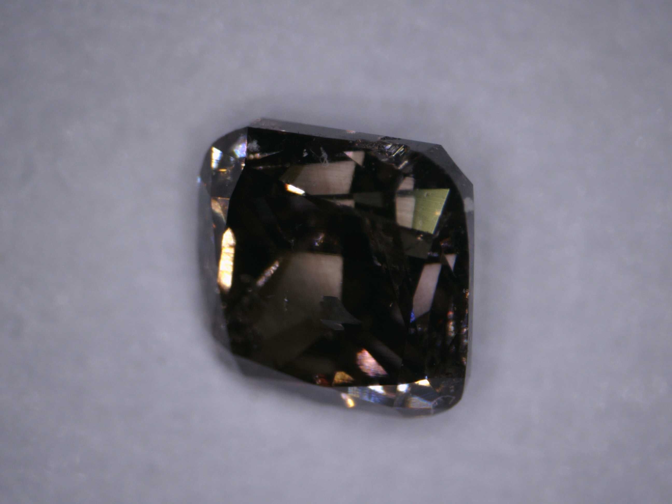 Naturalny Diament 0.21ct Brązowy Cushion I2