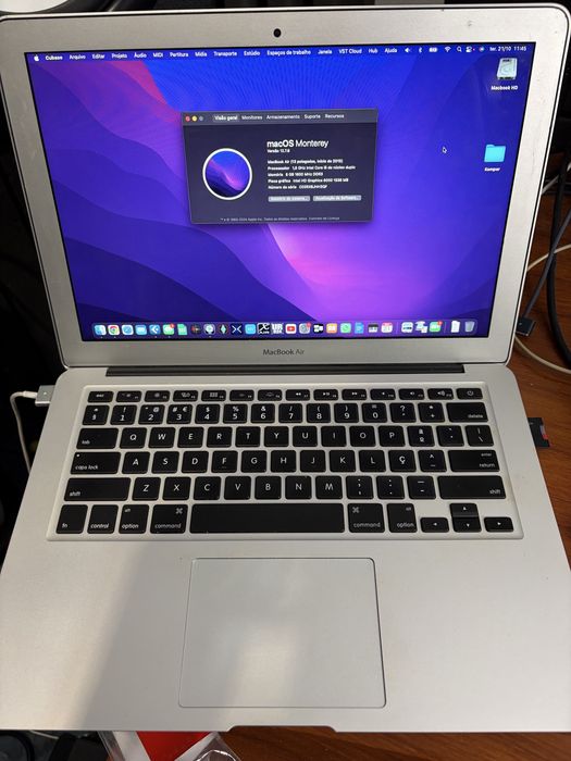 MacBook Air 13 8gb ram 256gb ssd início de 2015