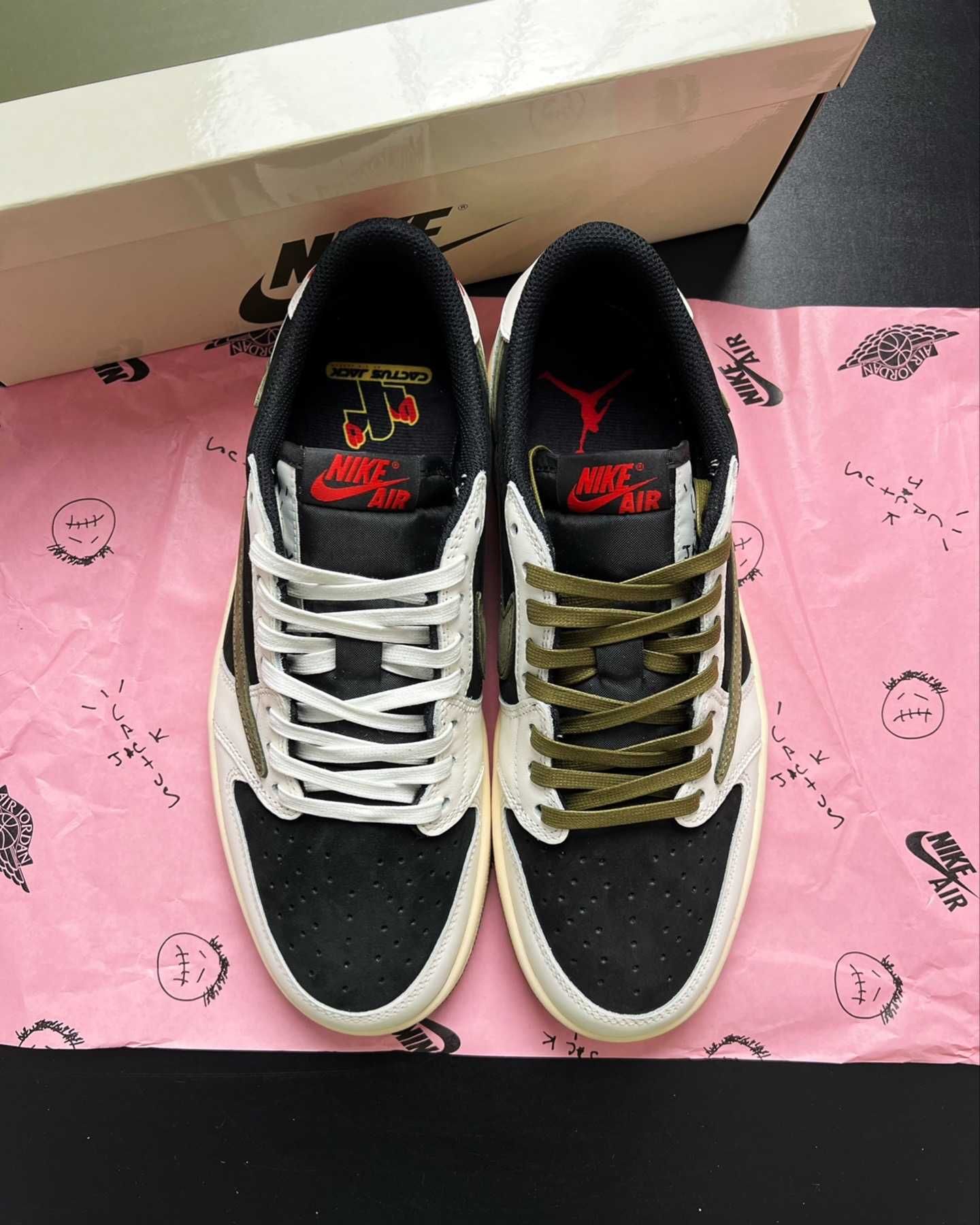 Buty Nike Retro Low OG SP r46 / jordan 1 / Olive / Travis Scott