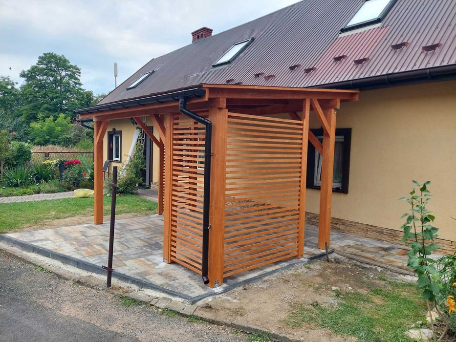 Zadaszenie Wiata Taras 3.5x7 (dach PCV lub gont )Dostępne inne wymiary