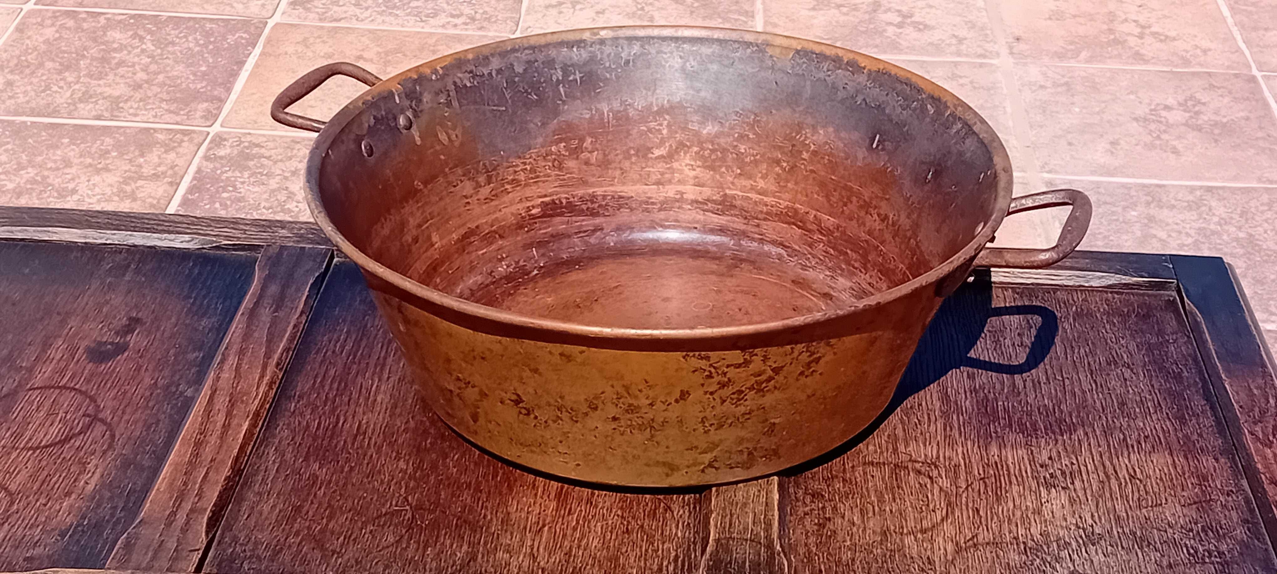 Tacho de cobre antigo 40 cm