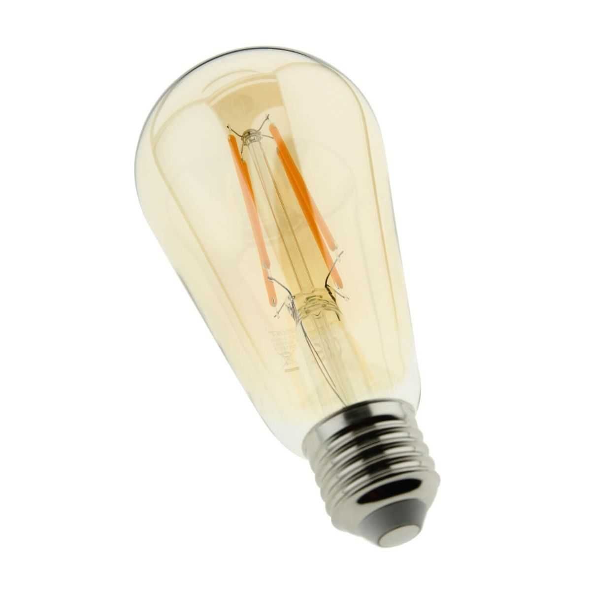 Blaupunkt Żarówka LED Fila E27 ST64 8W Amber Glass Likwidacja sklepu