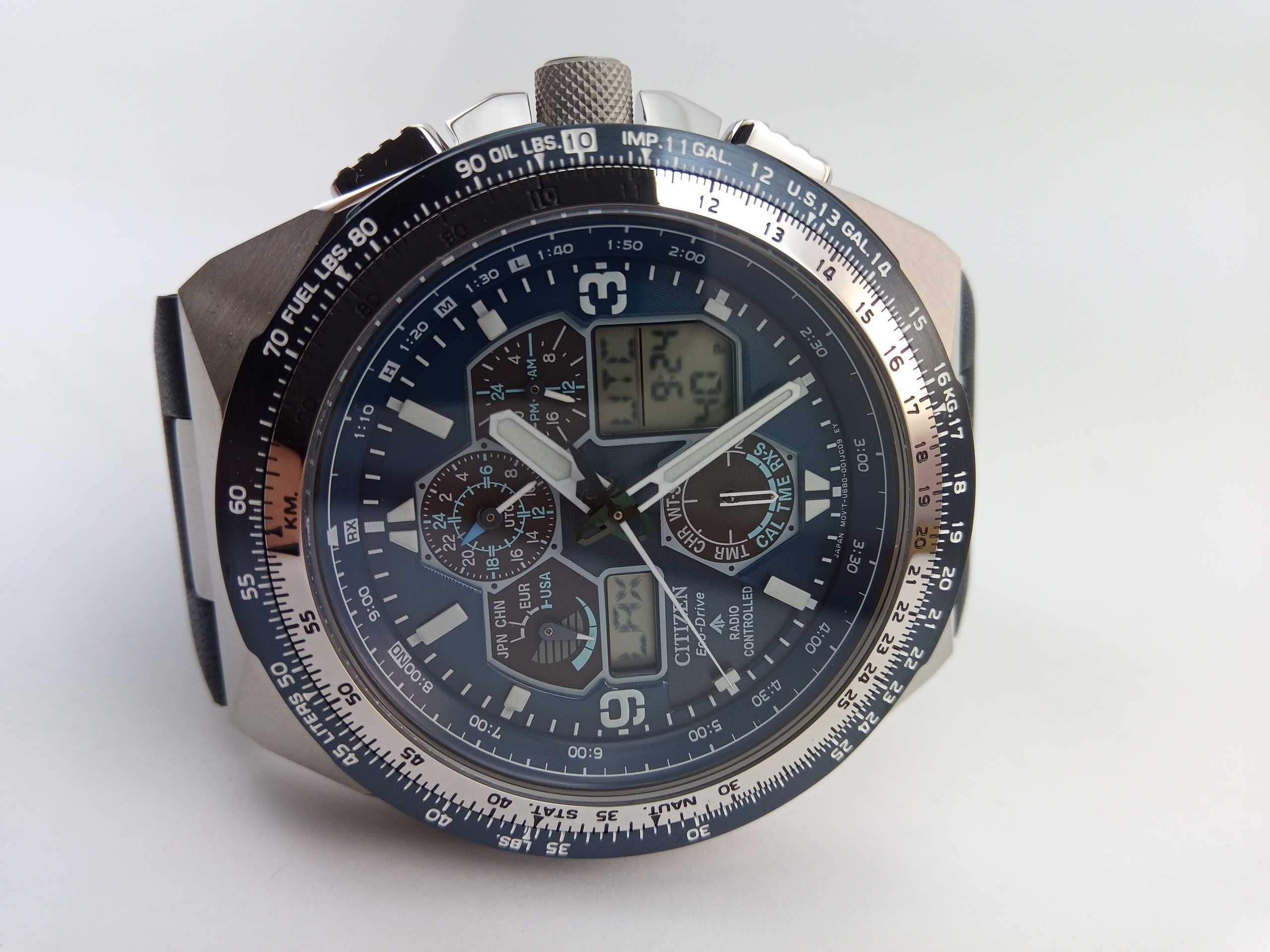 Часы Citizen JY8148-08L радиоконтроль вечник сапфир будильник подсветк