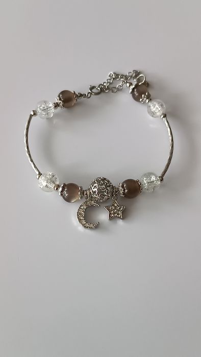 Bransoletka damska, w kolorze srebrnym