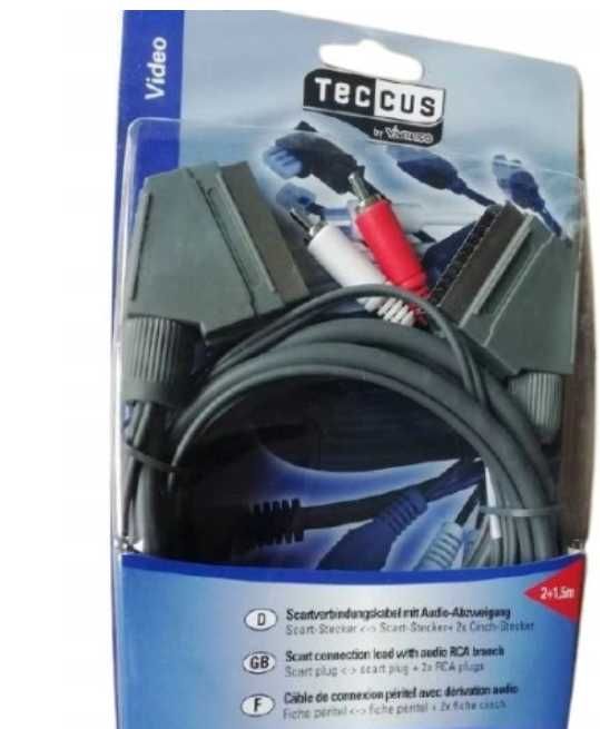 Kabel video łączący Scart z rozdzielnikiem Audio