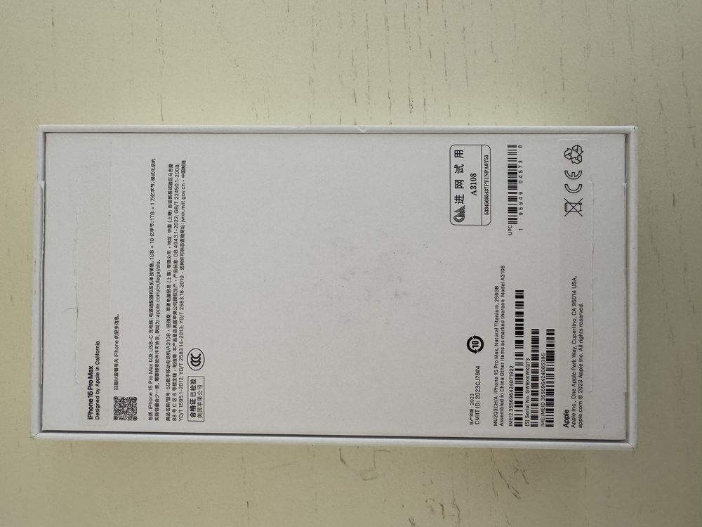 Оригінальний iPhone 15 Pro Max 256gb 2sim B-100%  Natural Titanium