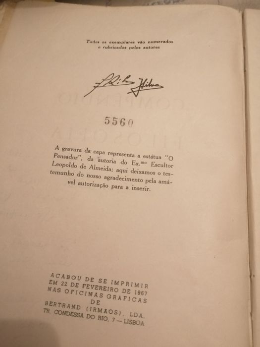 Livro antigo de Filosofia (1968)