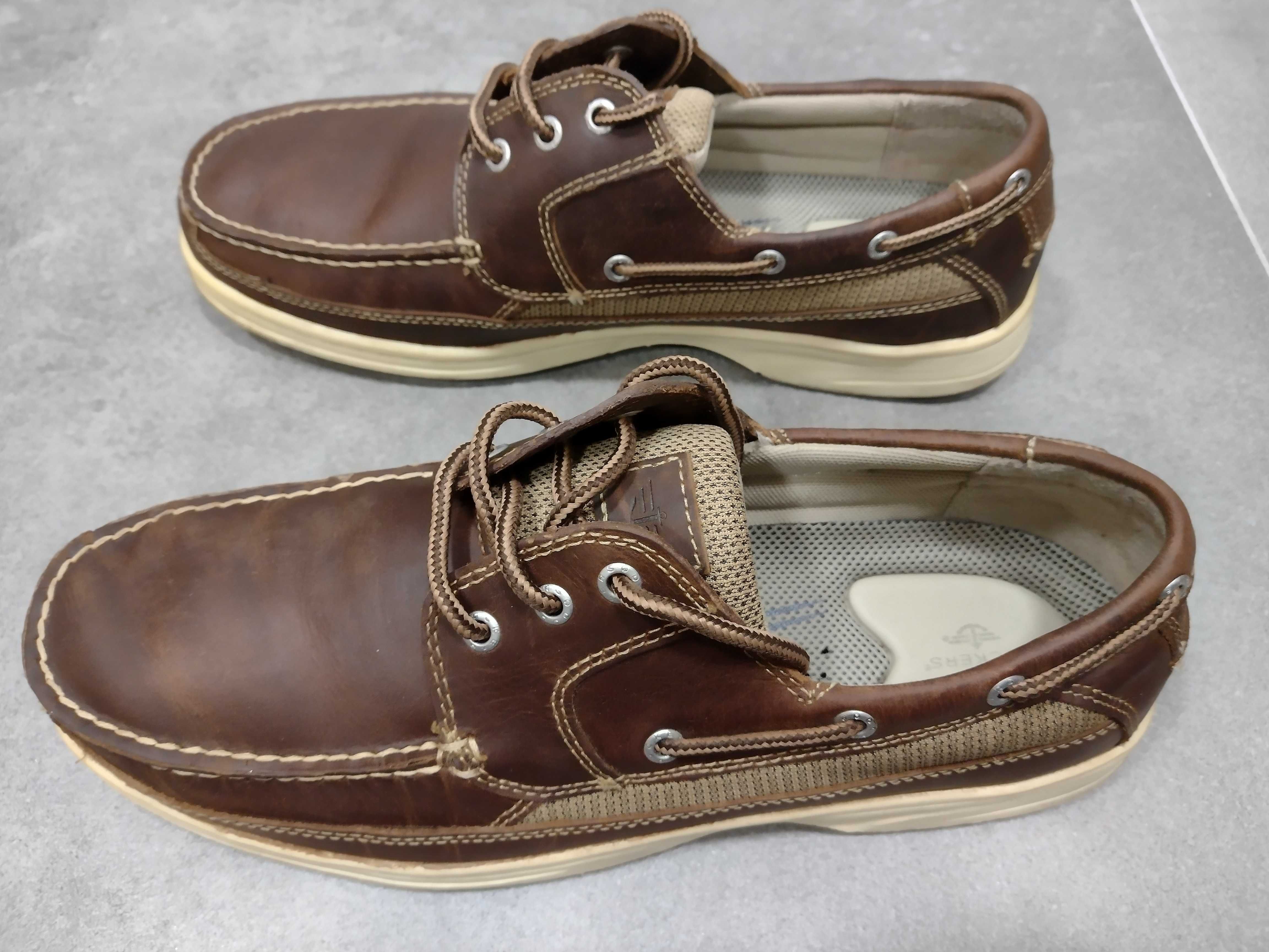 Buty Dockers meskie 45 brazowe skorzane mokasyny wiazane lato