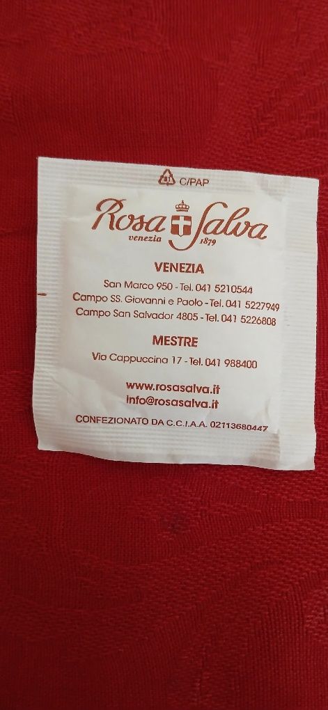 Pacote de açúcar Rosa Salva, Veneza