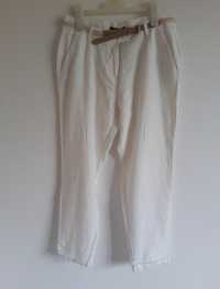 Lniane białe  spodnie Mohito 36 S