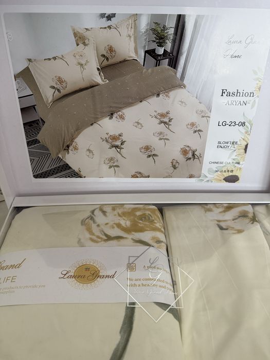 Постіль сатин , розмір євро