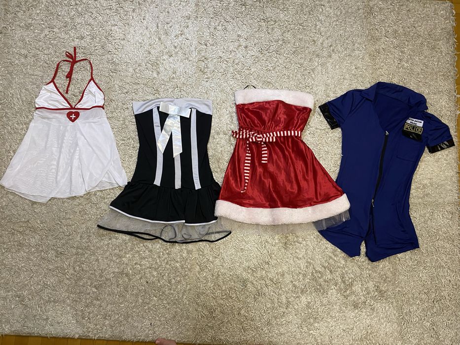 Еротична білизна/рольові костюми - медсестра, покоівка, Снігурочка