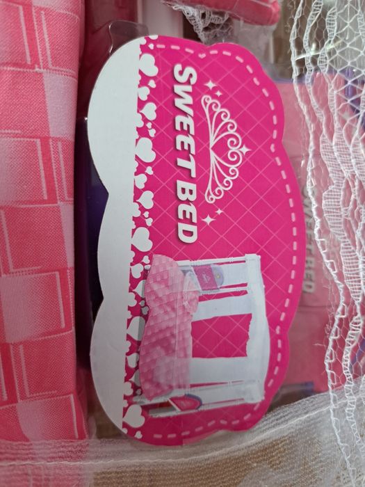 Кровать для барби  Ліжко для ляльки Спальня для кукол Барби