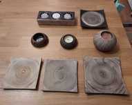 Zestaw świeczników tealight vintage beż brąz 8szt