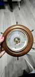 Stary drewniany Angielski Barometr Vintage SB stacja pogodowa l