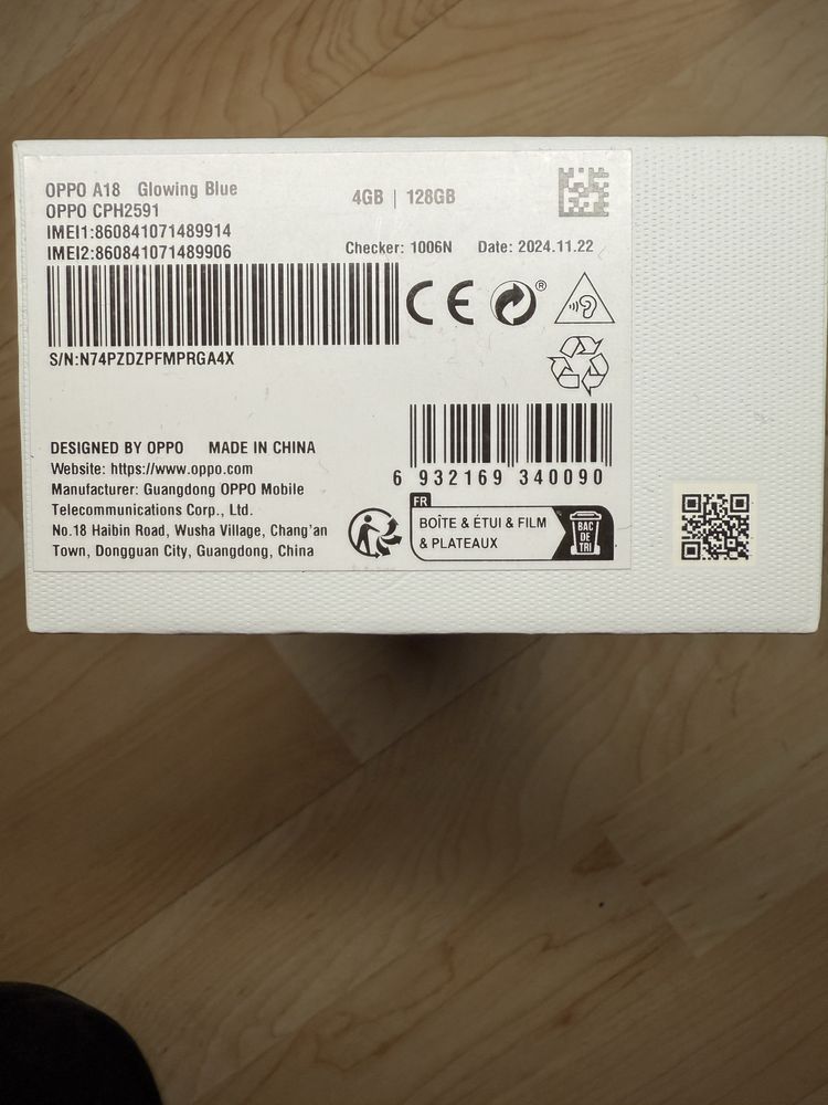 OPPO A18 Glowing Blue Nowe